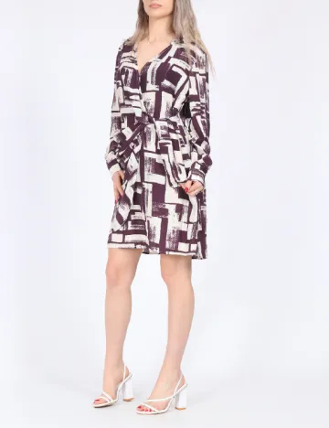 Rochie scurta Vero Moda, alb/mov