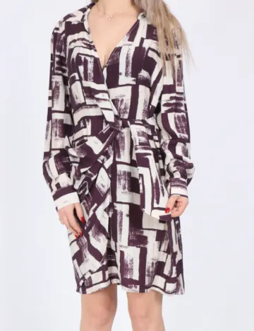 Rochie scurta Vero Moda, alb/mov