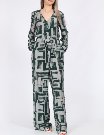 Salopeta Vero Moda, verde/gri