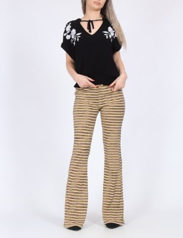 Pantaloni Something New, crem