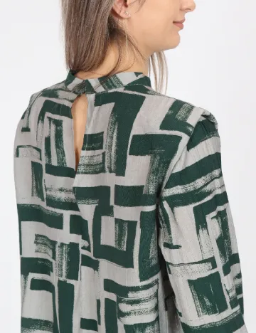 Bluza Vero Moda, verde/gri