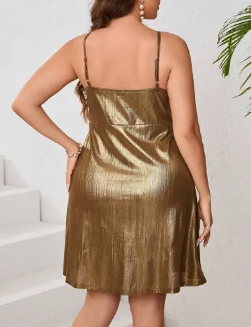 Rochie scurta SHEIN CURVE, auriu