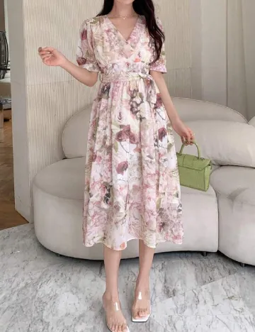 Rochie medie Dazy, floral print