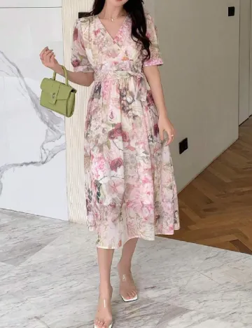 Rochie medie Dazy, floral print
