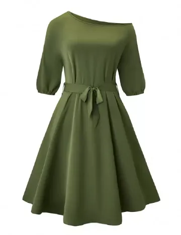 Rochie medie SHEIN CURVE, verde