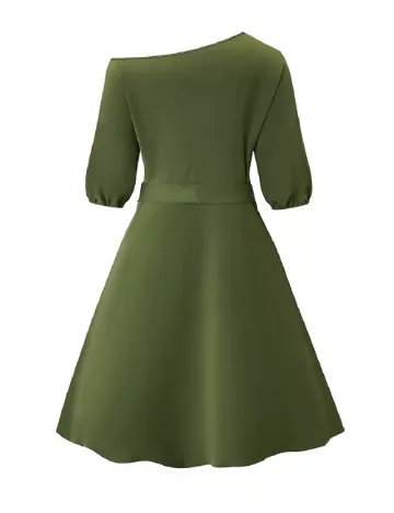 Rochie medie SHEIN CURVE, verde