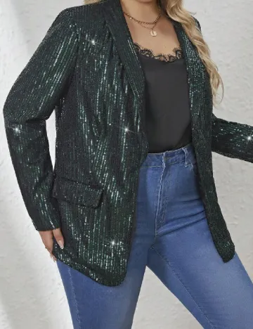Sacou SHEIN CURVE, verde Verde