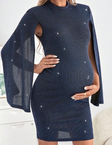 Rochie scurta SHEIN Maternity, albastru