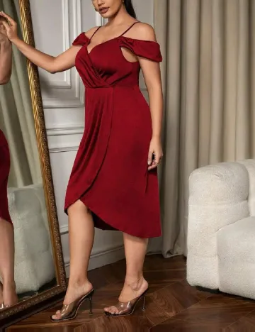 Rochie medie SHEIN CURVE, rosu Rosu