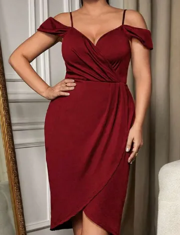 Rochie medie SHEIN CURVE, rosu Rosu