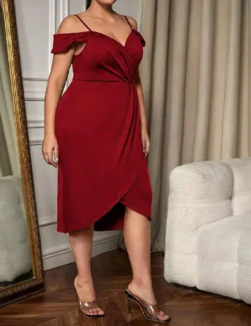 Rochie medie SHEIN CURVE, rosu Rosu