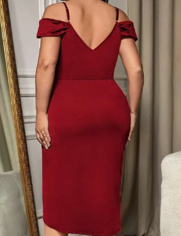 Rochie medie SHEIN CURVE, rosu Rosu