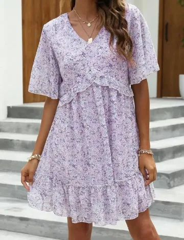 Rochie scurta SHEIN, floral print Floral print