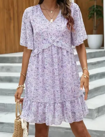 Rochie scurta SHEIN, floral print Floral print
