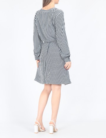 Rochie scurta Jacqueline de Yong, alb/bleumarin
