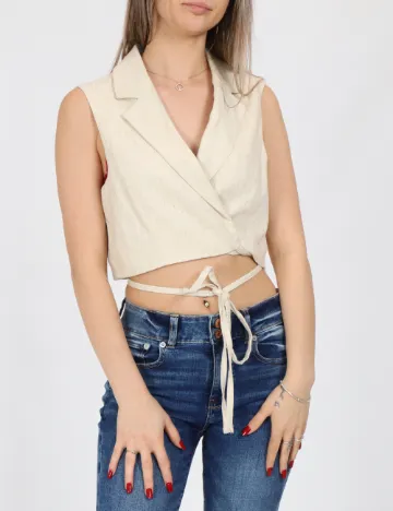 Vesta Vero Moda, crem Crem