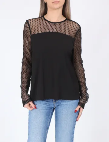 Bluza Pieces, negru