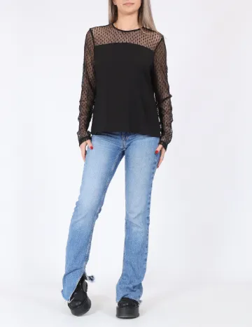 Bluza Pieces, negru