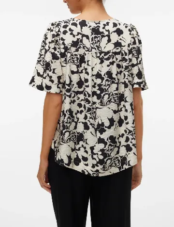 Bluza Vero Moda, alb/negru