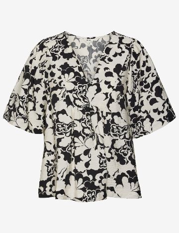 Bluza Vero Moda, alb/negru