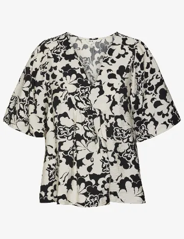 Bluza Vero Moda, alb/negru
