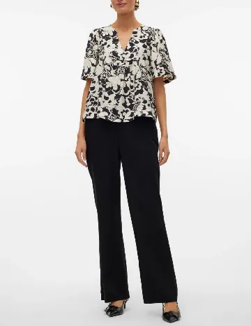 Bluza Vero Moda, alb/negru