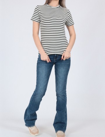 Tricou Jacqueline de Yong, alb/verde