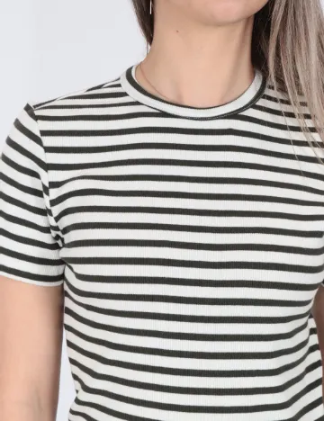 Tricou Jacqueline de Yong, alb/verde