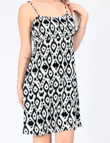 Rochie scurta Only, alb/negru