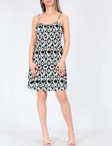 Rochie scurta Only, alb/negru