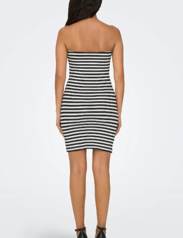 Rochie scurta Only, alb/negru