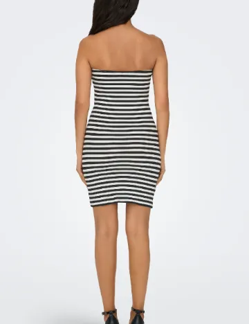 Rochie scurta Only, alb/negru
