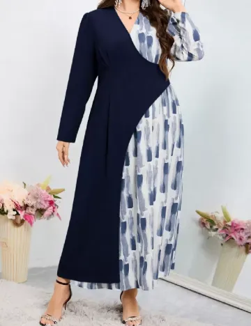 Rochie lunga SHEIN CURVE, bleumarin