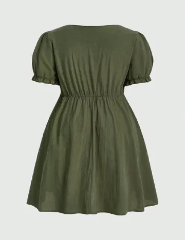 Rochie scurta Romwe Plus Size, verde