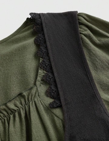Rochie scurta Romwe Plus Size, verde