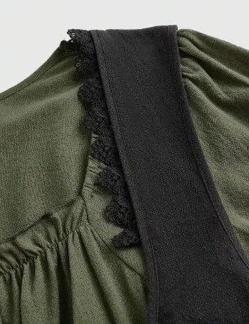 Rochie scurta Romwe Plus Size, verde