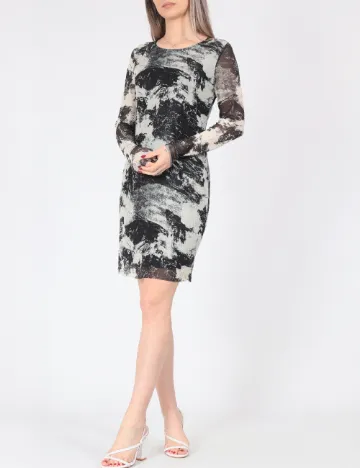 Rochie scurta Jacqueline de Yong, negru/crem