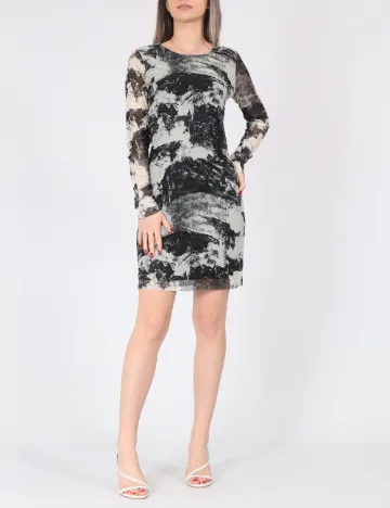Rochie scurta Jacqueline de Yong, negru/crem