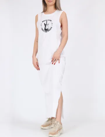 Rochie lunga Noisy May, alb