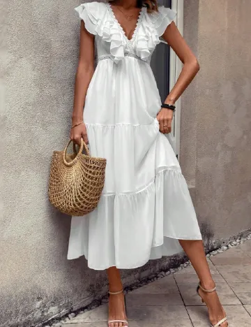 Rochie lunga SHEIN, alb Alb