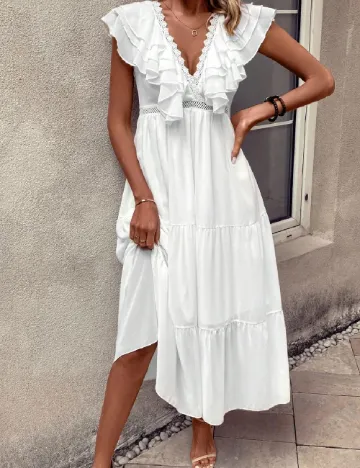Rochie lunga SHEIN, alb Alb
