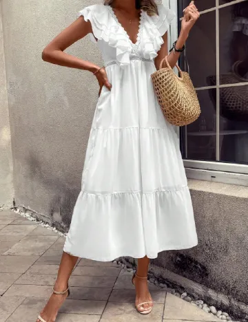 Rochie lunga SHEIN, alb Alb