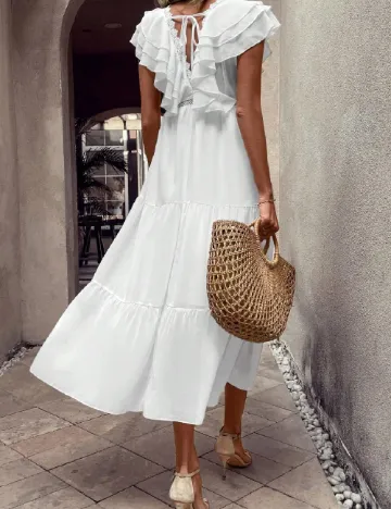 Rochie lunga SHEIN, alb Alb