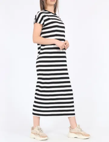 Rochie lunga Jack&Jones, alb/negru