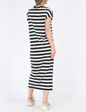 Rochie lunga Jack&Jones, alb/negru