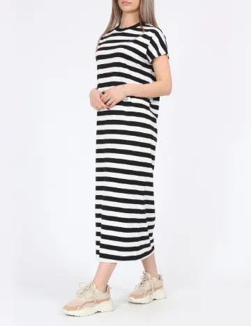 Rochie lunga Jack&Jones, alb/negru