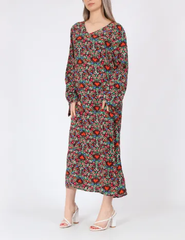 Rochie lunga Pieces, mix culori