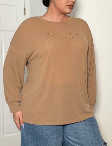 Bluza SHEIN CURVE, maro