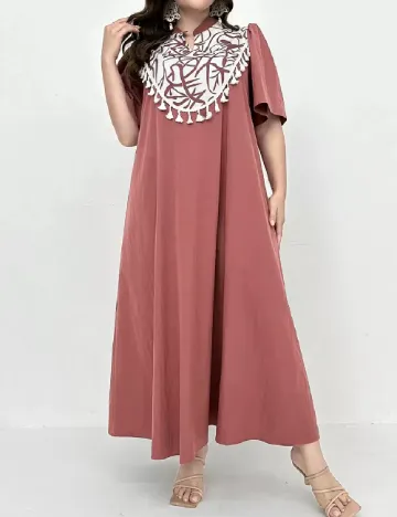 Rochie lunga SHEIN CURVE, roz pudra inchis