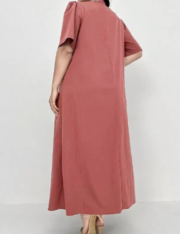 Rochie lunga SHEIN CURVE, roz pudra inchis